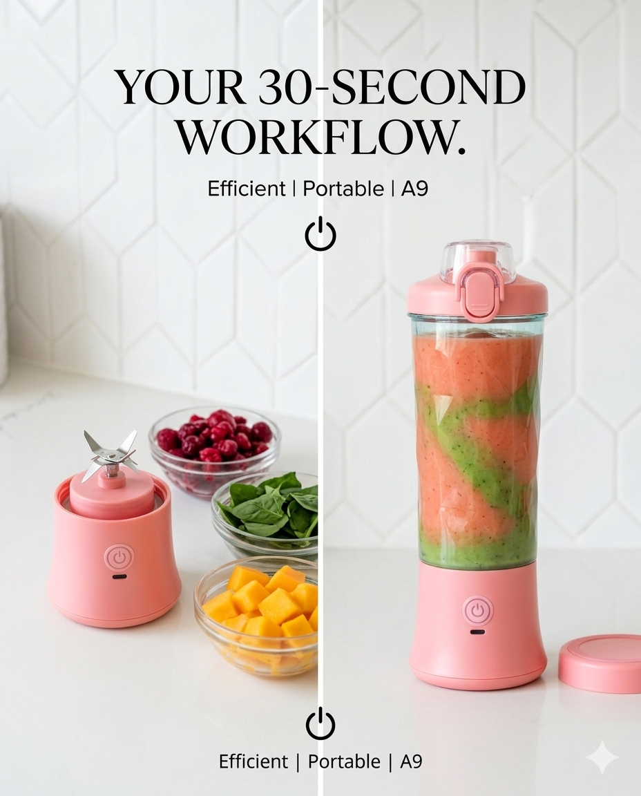 Portable Blender Juicer Personal Size Blender For Shakes And Smoothies With 6 Blade Mini Blender Kitchen Gadgets